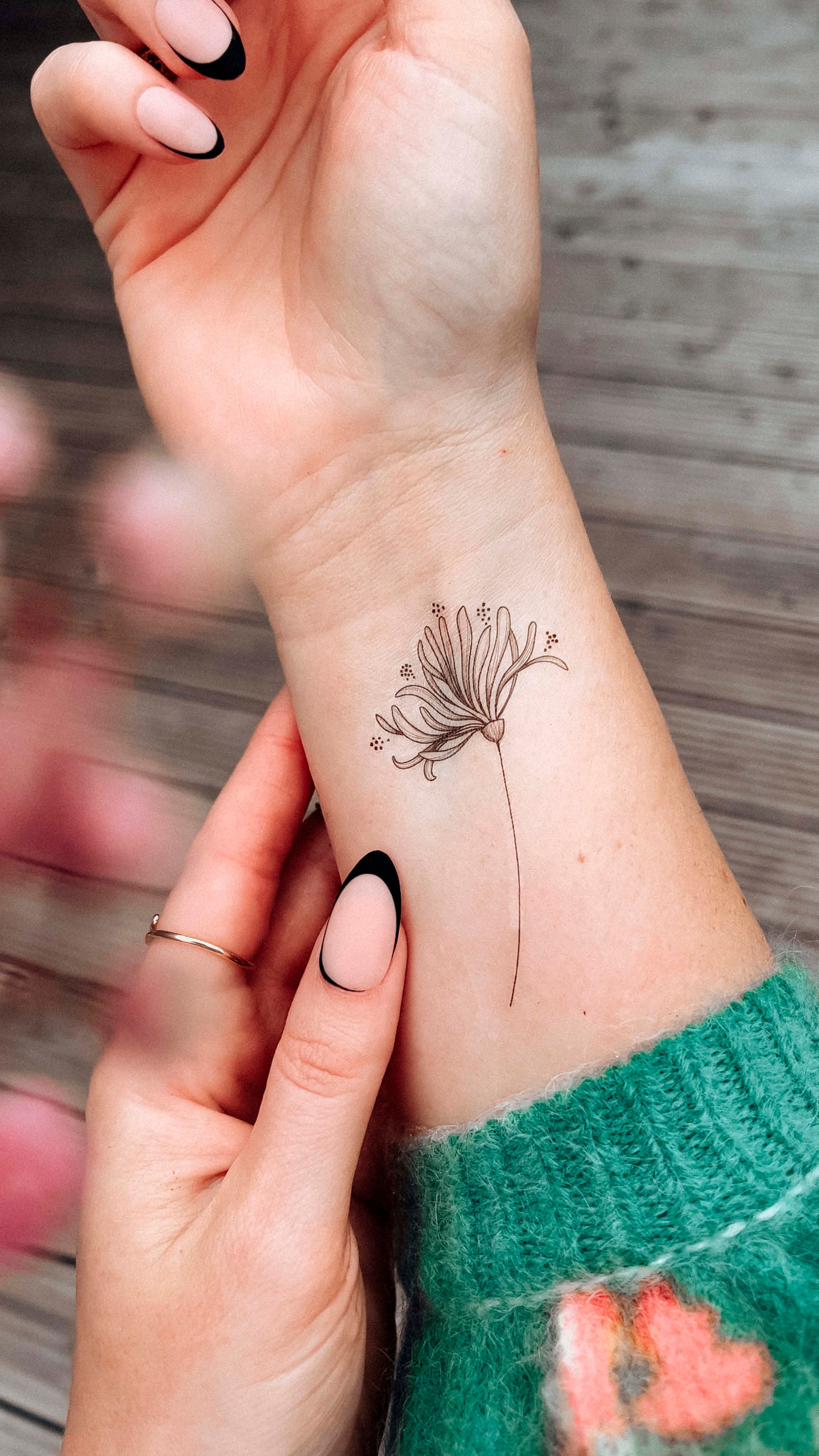 January , Birth Month Flower Spine Tattoo – Weronika.inkss