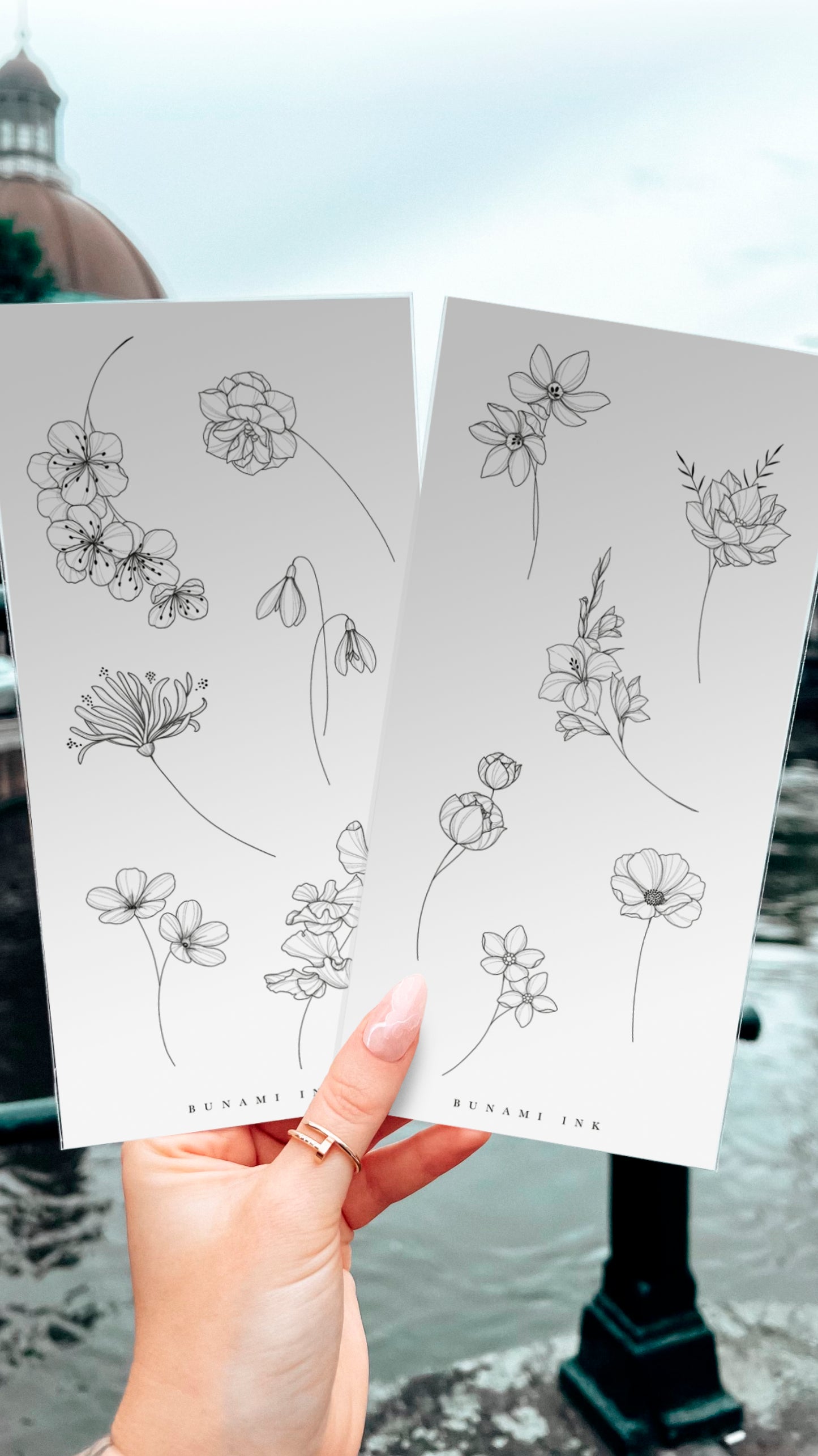 New edition birthflowers full year set (2×), temporary tattoos